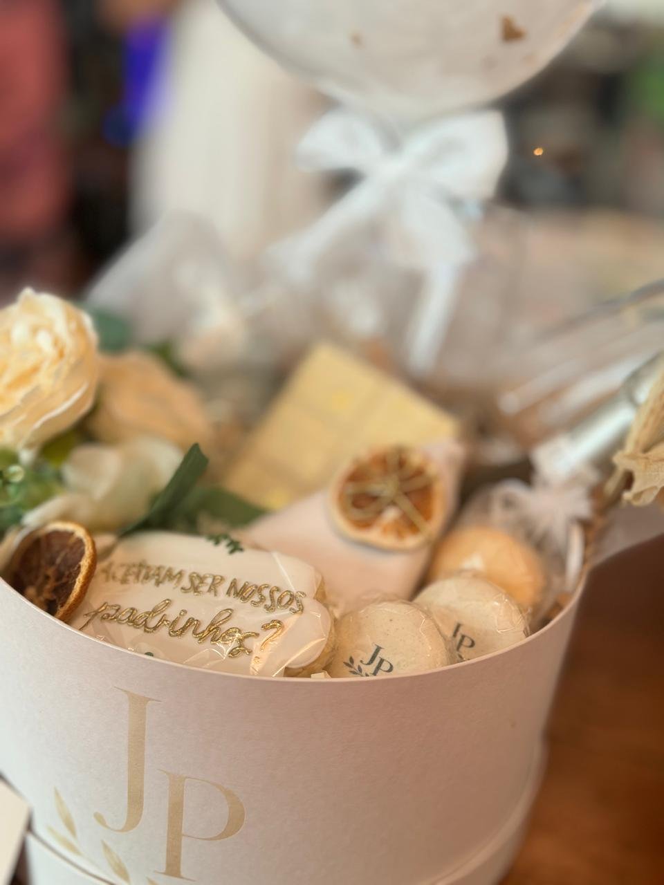Box de convite de padrinhos